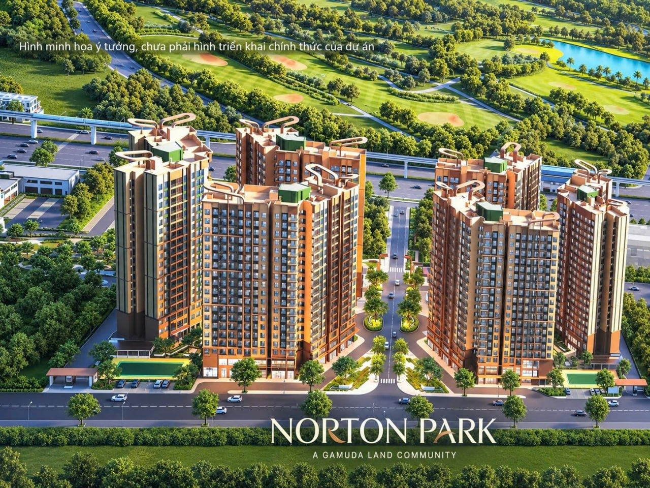 Phối cảnh toàn cảnh Norton Park Gamuda Land Thuận Giao